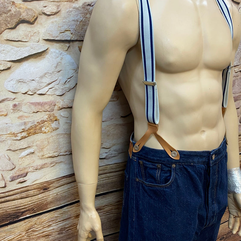 Vintage Levi’s 501 Herren Jeans Blau W38 L38 – Rockabilly 50er Jahre Stil mit Hosenträgern, Ansicht 4