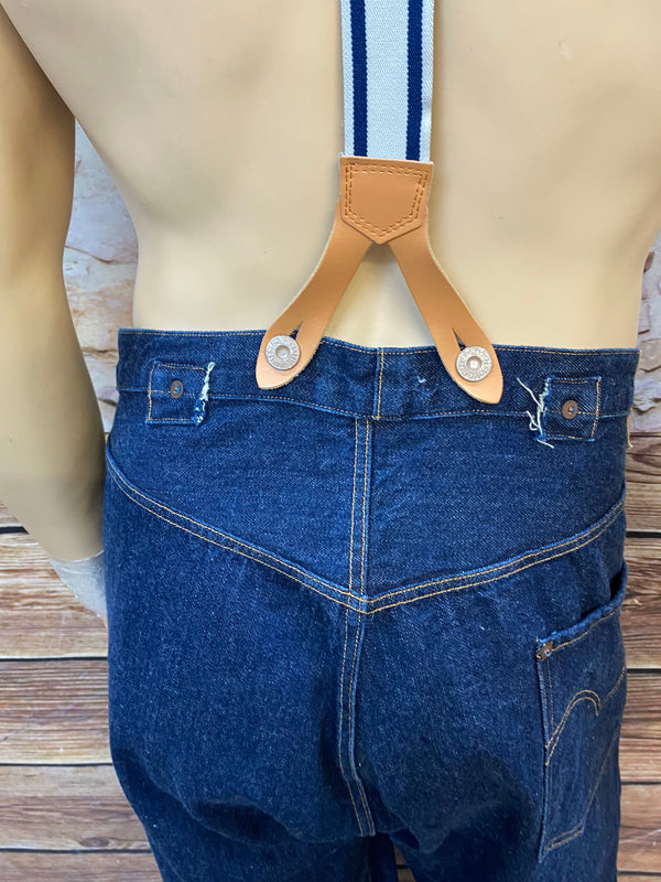 Vintage Levi’s 501 Herren Jeans Blau W38 L38 – Rockabilly 50er Jahre Stil mit Hosenträgern, Ansicht 6
