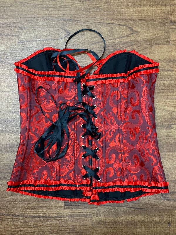 Rote Coursage Mieder Gr.L neu
