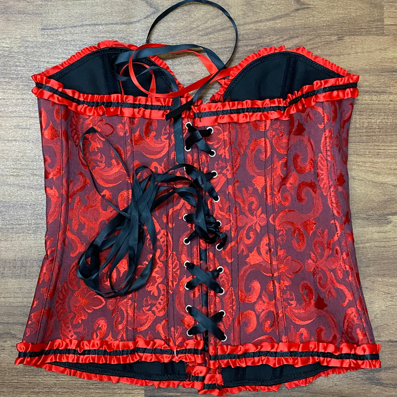 Rote Coursage Mieder Gr.L neu