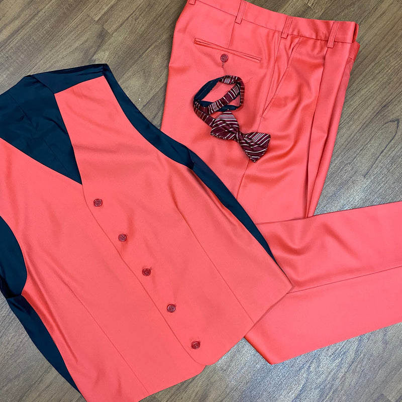Herren Anzug rot, Vintage Gr.48