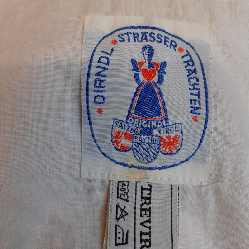 Vintage Dirndl mit Bluse und Schürze Gr.44 in rot