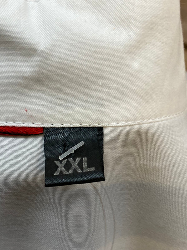 Rüschenbluse viktorianisch Stehkragen weiß Gr.XXL