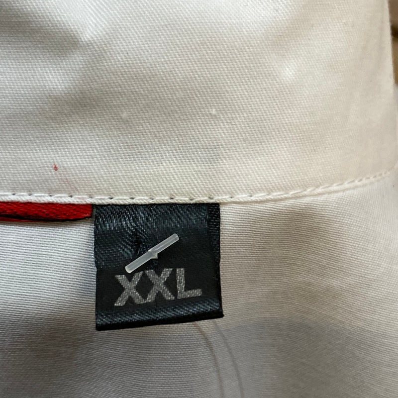 Rüschenbluse viktorianisch Stehkragen weiß Gr.XXL
