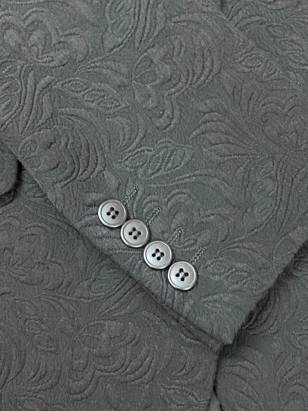 Schwarzes Brokat-Sakko Jacke Herren Gr.48, Ansicht 3