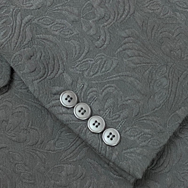 Schwarzes Brokat-Sakko Jacke Herren Gr.48, Ansicht 3