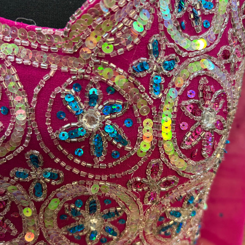 Elegantes Rosa Salwar Kameez – Festliche Pracht in Größe L