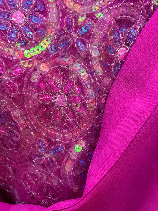 Elegantes Rosa Salwar Kameez – Festliche Pracht in Größe L
