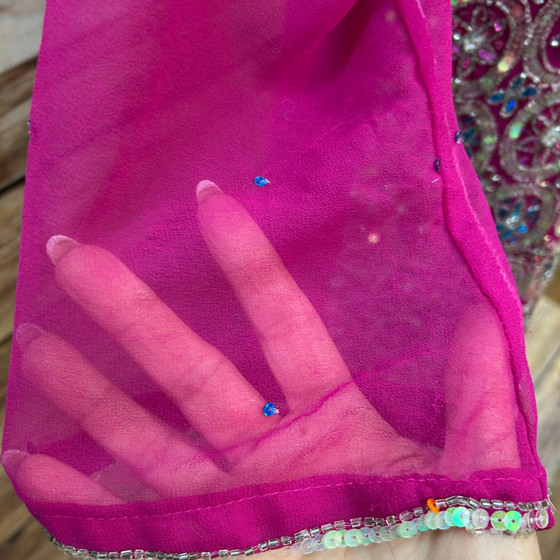Elegantes Rosa Salwar Kameez – Festliche Pracht in Größe L