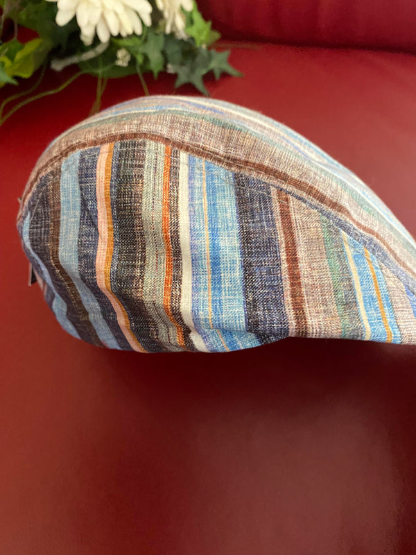 Sommer-Schiebermütze „Streifenmix“, Gr. 59 (Made in Italy)