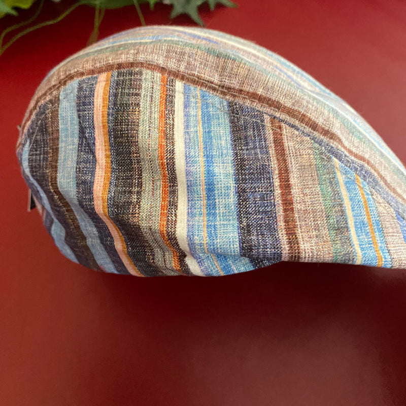 Sommer-Schiebermütze „Streifenmix“, Gr. 59 (Made in Italy)