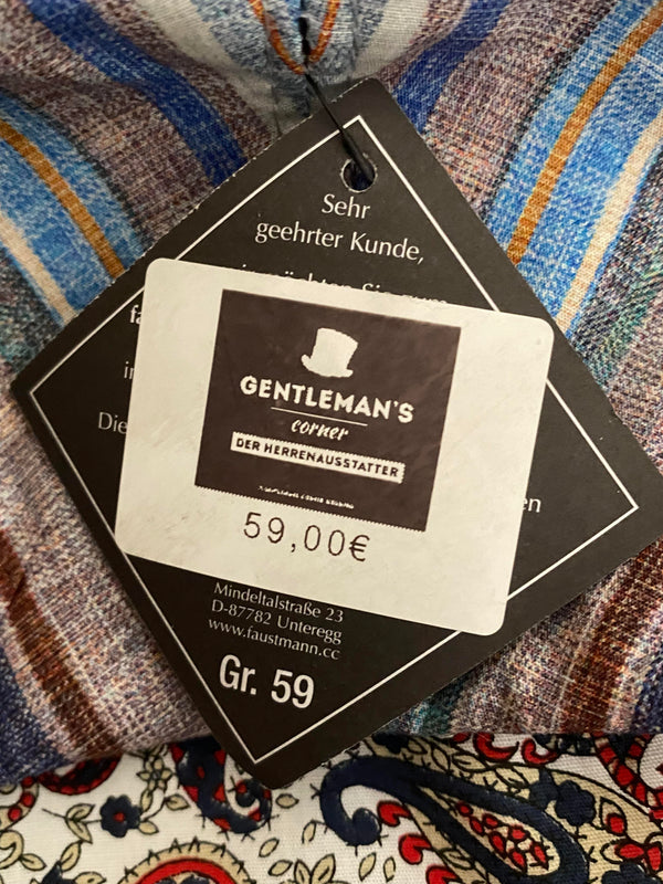 Sommer-Schiebermütze „Streifenmix“, Gr. 59 (Made in Italy)