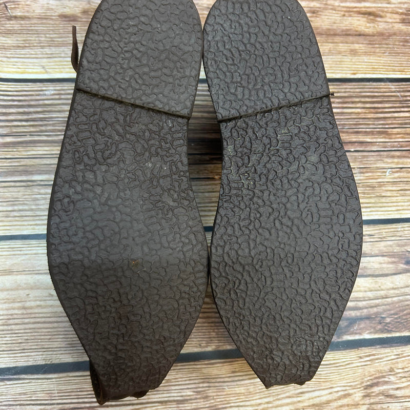 „Unterseite der Gummisohle an Mittelalter-Replik Schuhen, Vintage Stil“