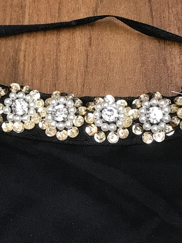 Hochwertiges Flapperkleid 20er Jahre Mode, Charlestonkleid Gr.34 schwarz/gold, Ansicht 6