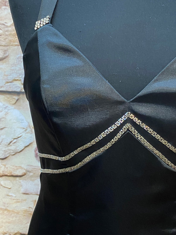 Vintage Abendkleid in schwarz, Gr.36 lang Marke Destiny