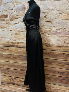 Vintage Abendkleid in schwarz, Gr.36 lang Marke Destiny