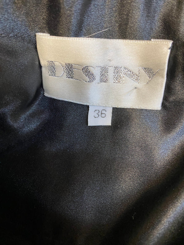 Vintage Abendkleid in schwarz, Gr.36 lang Marke Destiny
