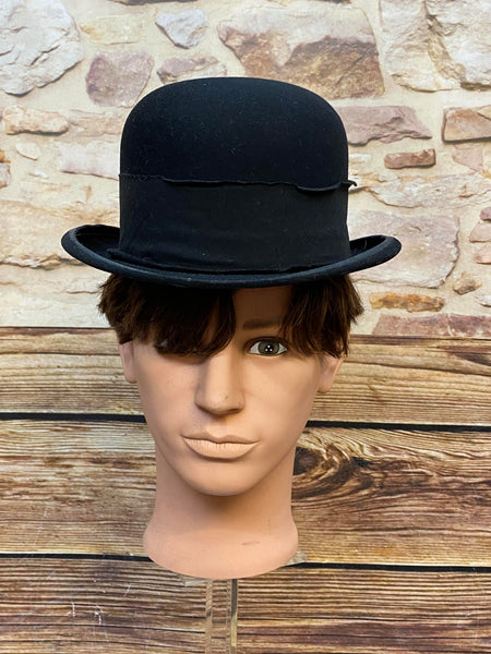 Schwarze Vintage Melone Viathier Mons-Paturages Größe 55