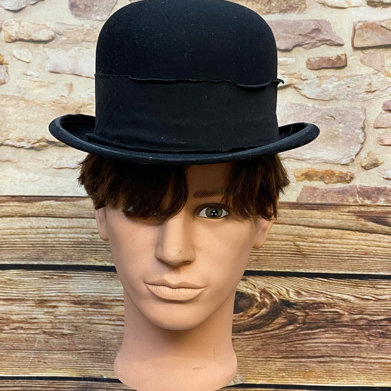 Schwarze Vintage Melone Viathier Mons-Paturages Größe 55
