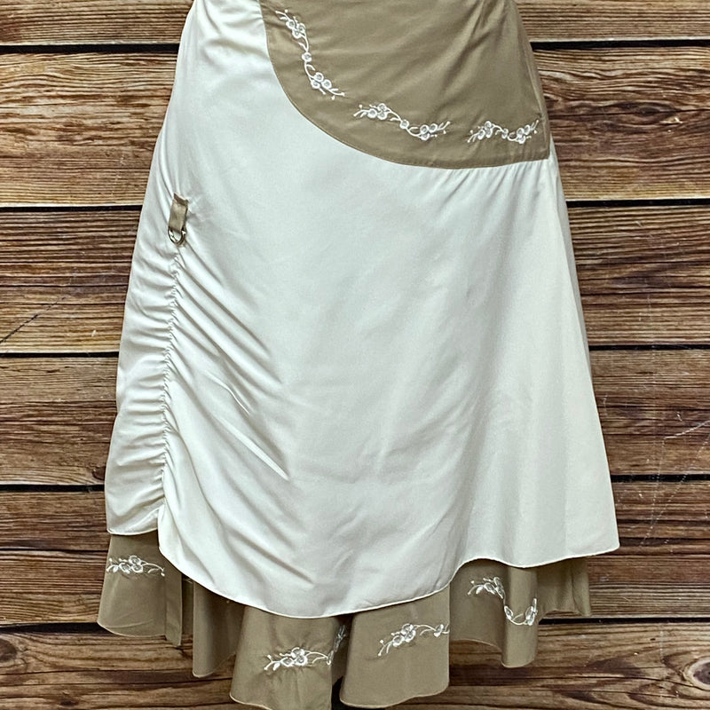 Trachtenrock von Club Frendy – Beige/Kaki, Größe 38