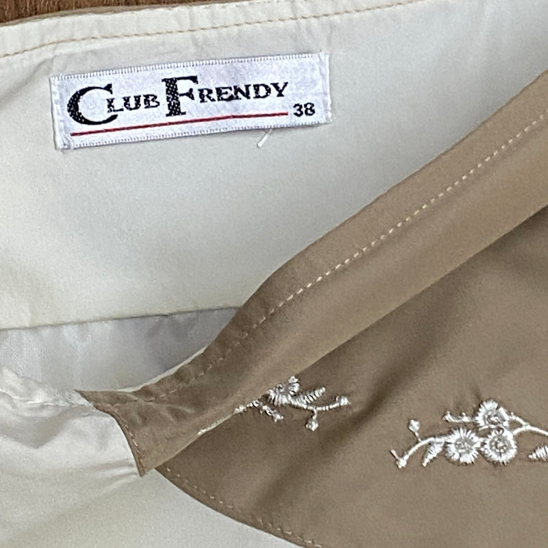 Trachtenrock von Club Frendy – Beige/Kaki, Größe 38