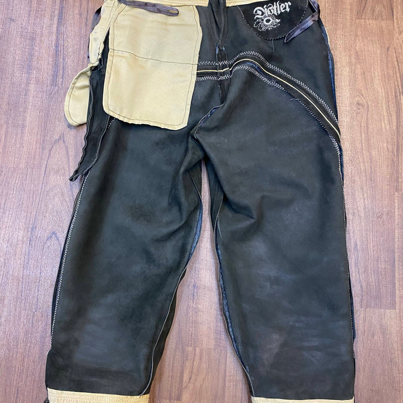 Innenansicht Distler Lederhose mit stabilem Taschenfutter
