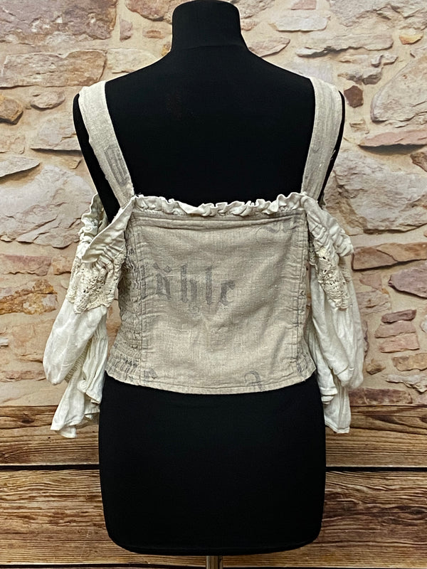 Second Hand Trachten-Bluse Gr.36 Trachten-Mieder Landhaus-Stil