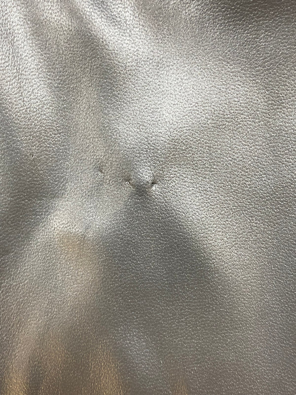 Vintage Lederjacke Damen Silber Metallic Gr.38 Reflex by Globetrotter