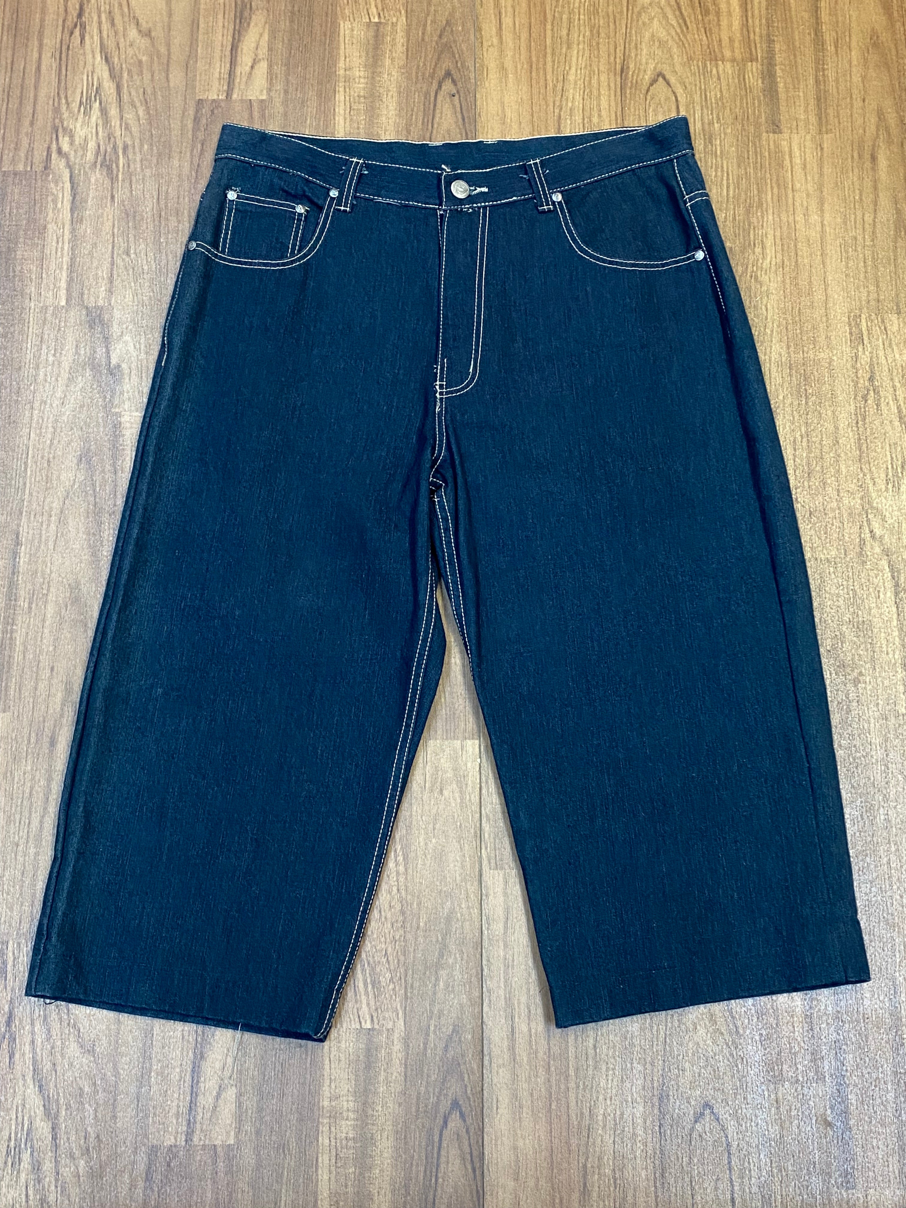 Vintage 1990er Baggy Black Denim Jeans Skater Style Jeans Size 36
