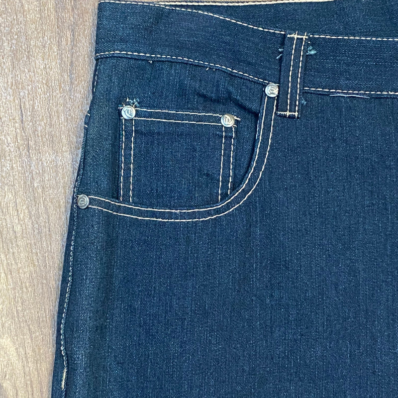 Vintage 1990er Baggy Black Denim Jeans Skater Style Jeans Size 36