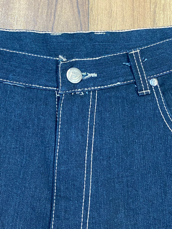 Vintage 1990er Baggy Black Denim Jeans Skater Style Jeans Size 36