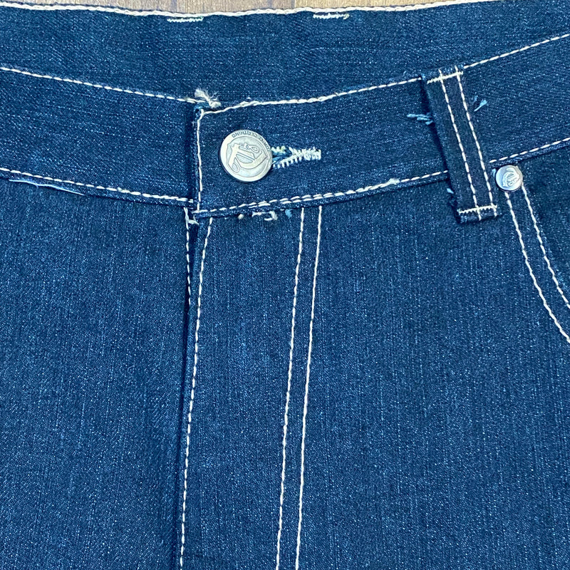Vintage 1990er Baggy Black Denim Jeans Skater Style Jeans Size 36