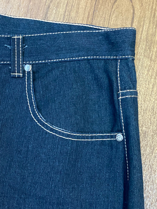 Vintage 1990er Baggy Black Denim Jeans Skater Style Jeans Size 36