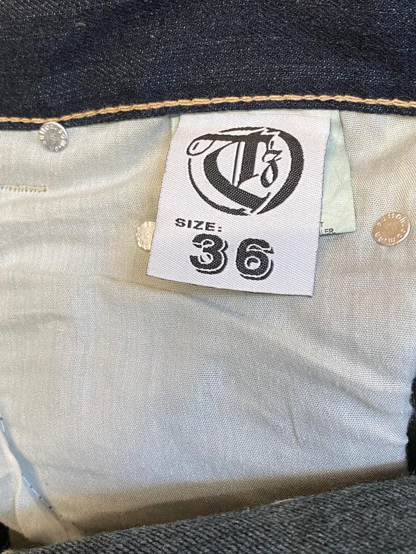 Vintage 1990er Baggy Black Denim Jeans Skater Style Jeans Size 36