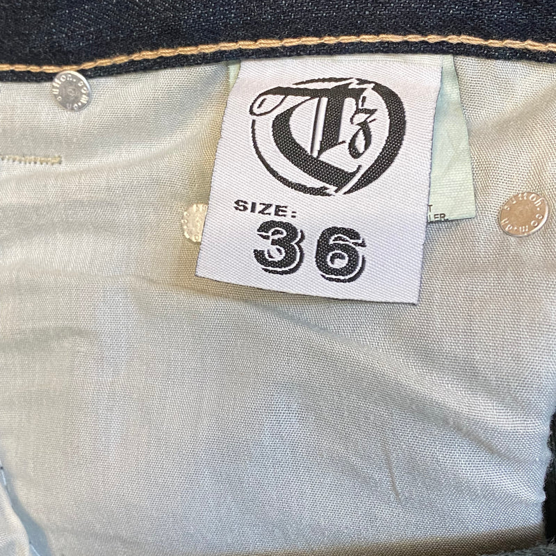 Vintage 1990er Baggy Black Denim Jeans Skater Style Jeans Size 36