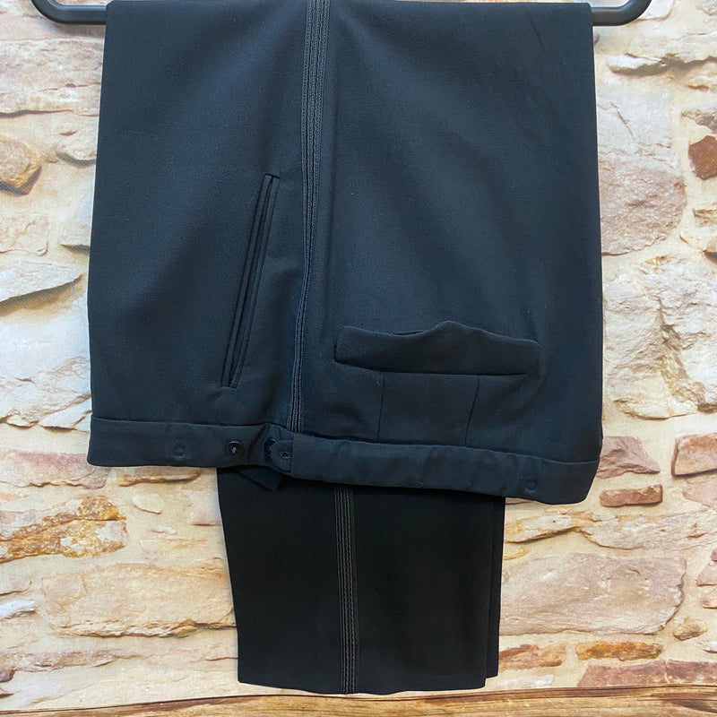 Smokinghose Vintage schwarze Hose Bund 106 cm, Gr.58