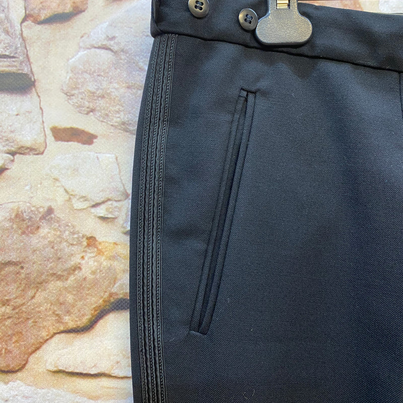 Smokinghose Vintage schwarze Hose Bund 106 cm, Gr.58