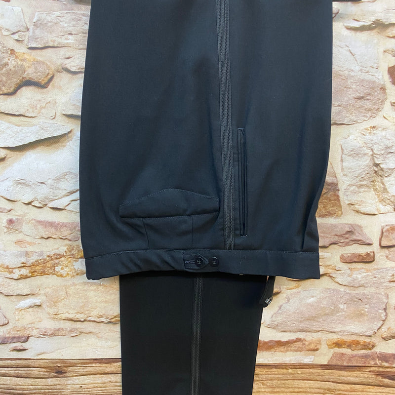 Smokinghose Vintage schwarze Hose Bund 87, Gr.48