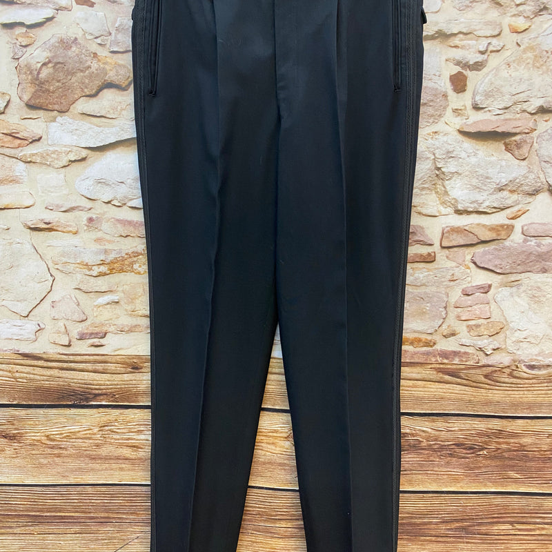 Smokinghose Vintage schwarze Hose Bund 87, Gr.48