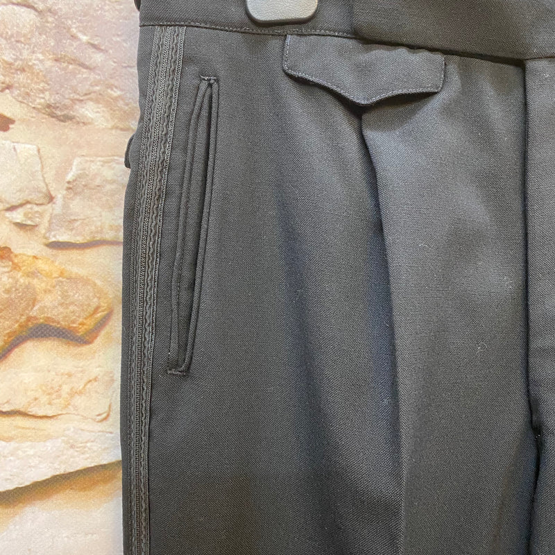 Smokinghose Vintage schwarze Hose Bund 87, Gr.48
