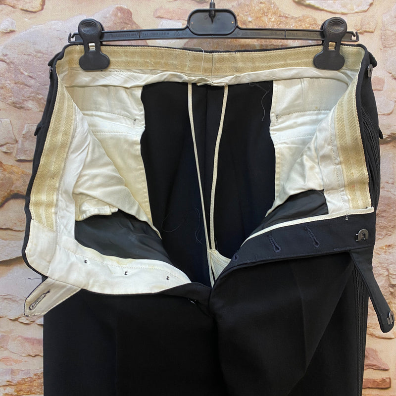 Smokinghose Vintage schwarze Hose Bund 87, Gr.48