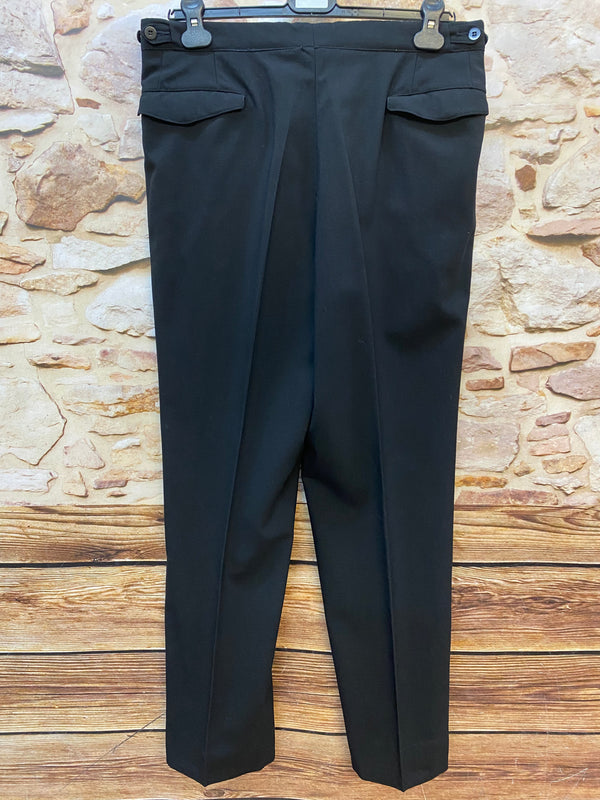 Smokinghose Vintage schwarze Hose Bund 87, Gr.48