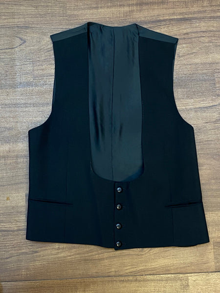 „Vintage Smokingweste schwarz einreihig Gr 46 klassisch