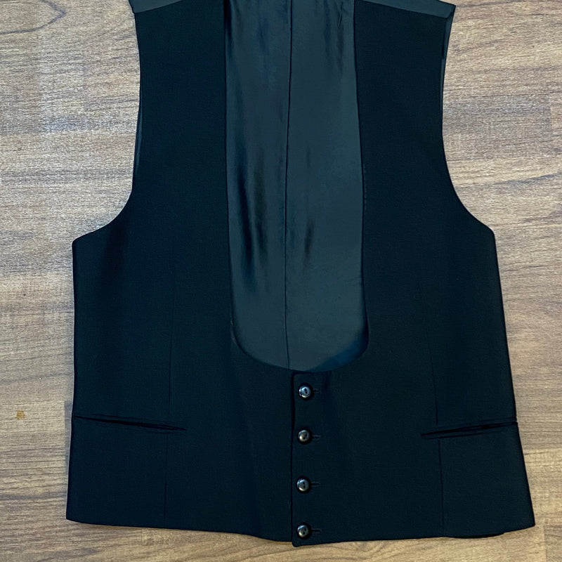 „Vintage Smokingweste schwarz einreihig Gr 46 klassisch