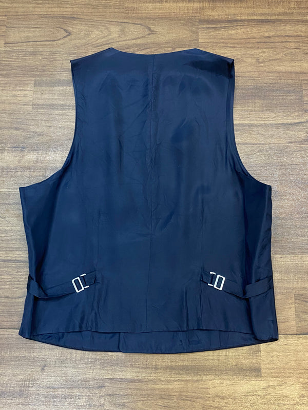Smokingweste für Herren Vintage blau Gr.50 Smoking