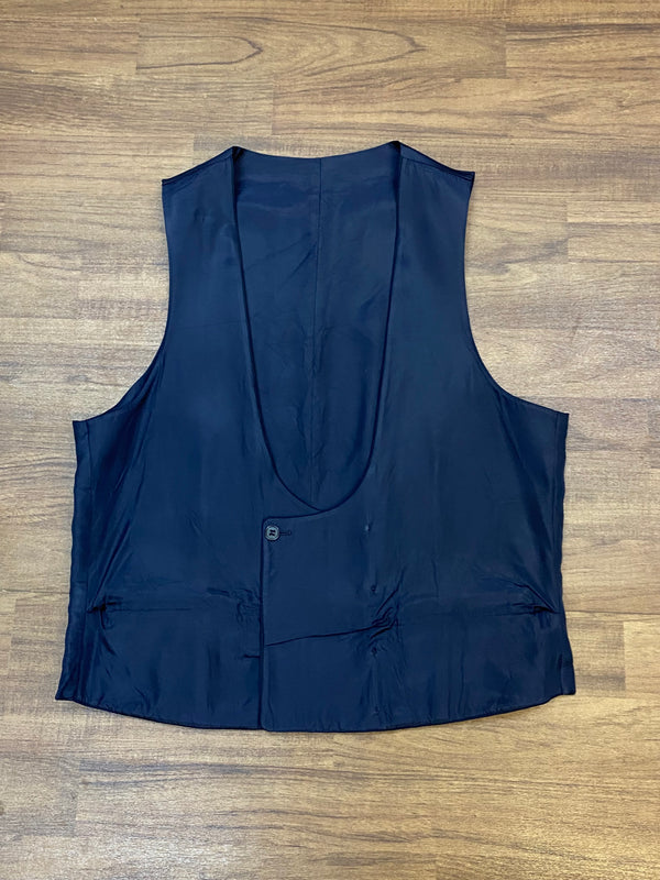 Smokingweste für Herren Vintage blau Gr.50 Smoking