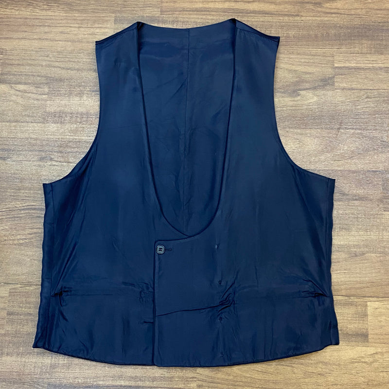 Smokingweste für Herren Vintage blau Gr.50 Smoking