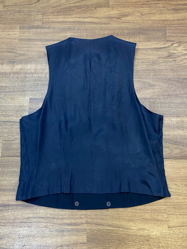 Smokingweste für Herren Vintage blau Gr.50 Smoking