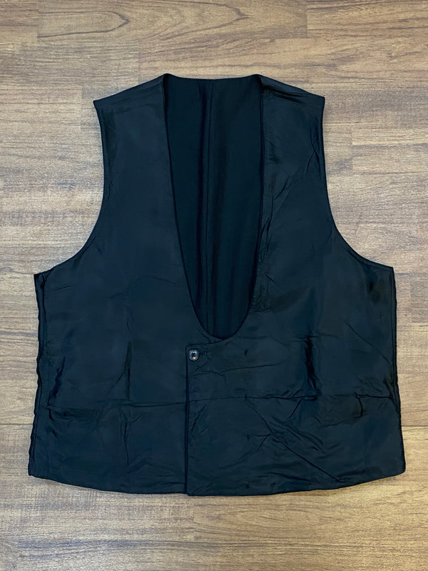 Herrenweste für Smoking Vintage schwarz dezenter Streifen Gr.52 Smoking