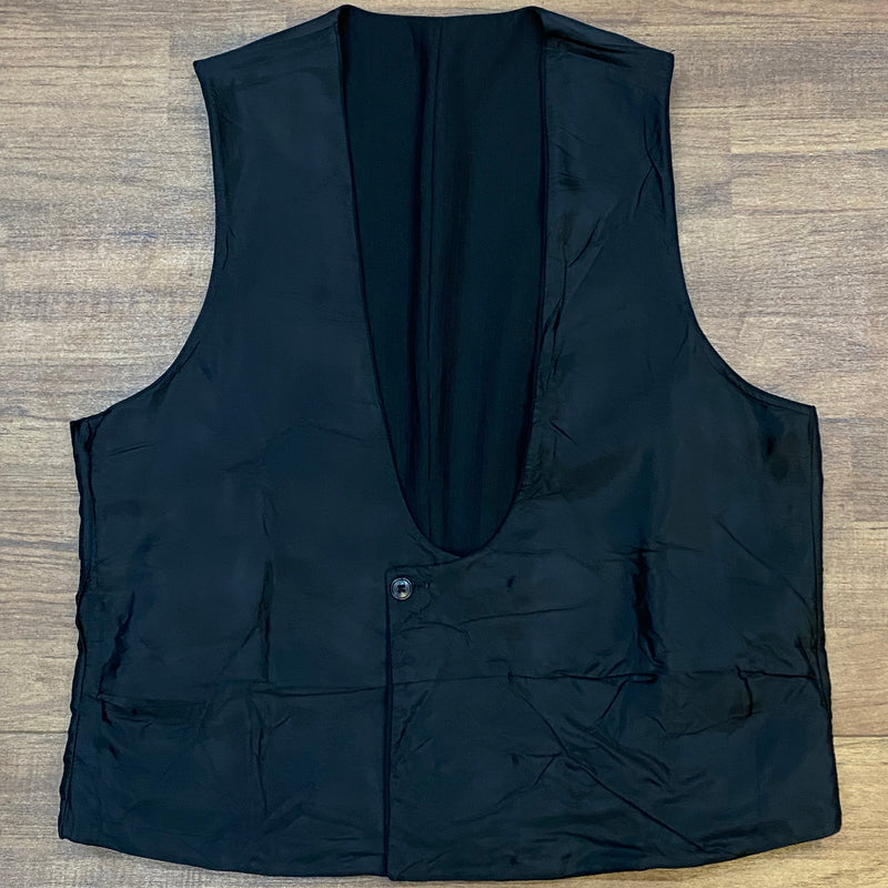 Herrenweste für Smoking Vintage schwarz dezenter Streifen Gr.52 Smoking